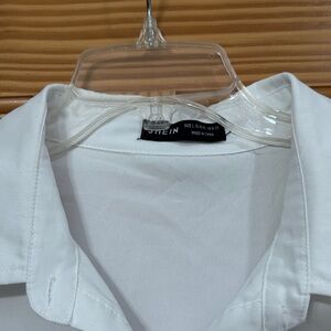 SHEIN Classic White Button-Up Blouse